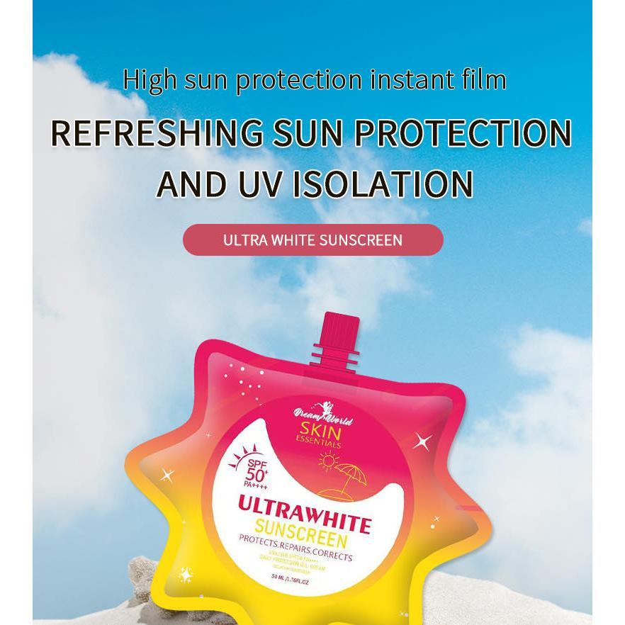 【24H Shipped】DW Ultra Fresh SPF50 PA++++ Lightweight Gel-Cream Sunscreen | Whitening, Anti-Aging, No Whitecast, Glowing Finish for All Skin