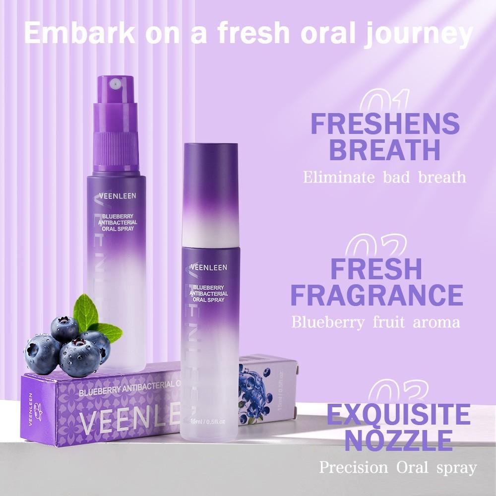 Buy 1 Take 1-Veenleen Blueberry Oral spray Mint Breath Refresher Eliminates Smoke