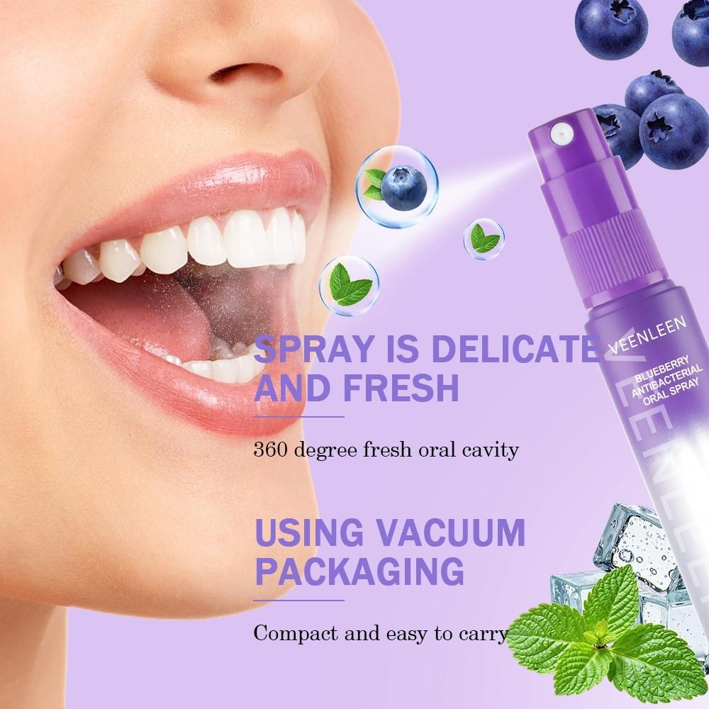 Buy 1 Take 1-Veenleen Blueberry Oral spray Mint Breath Refresher Eliminates Smoke