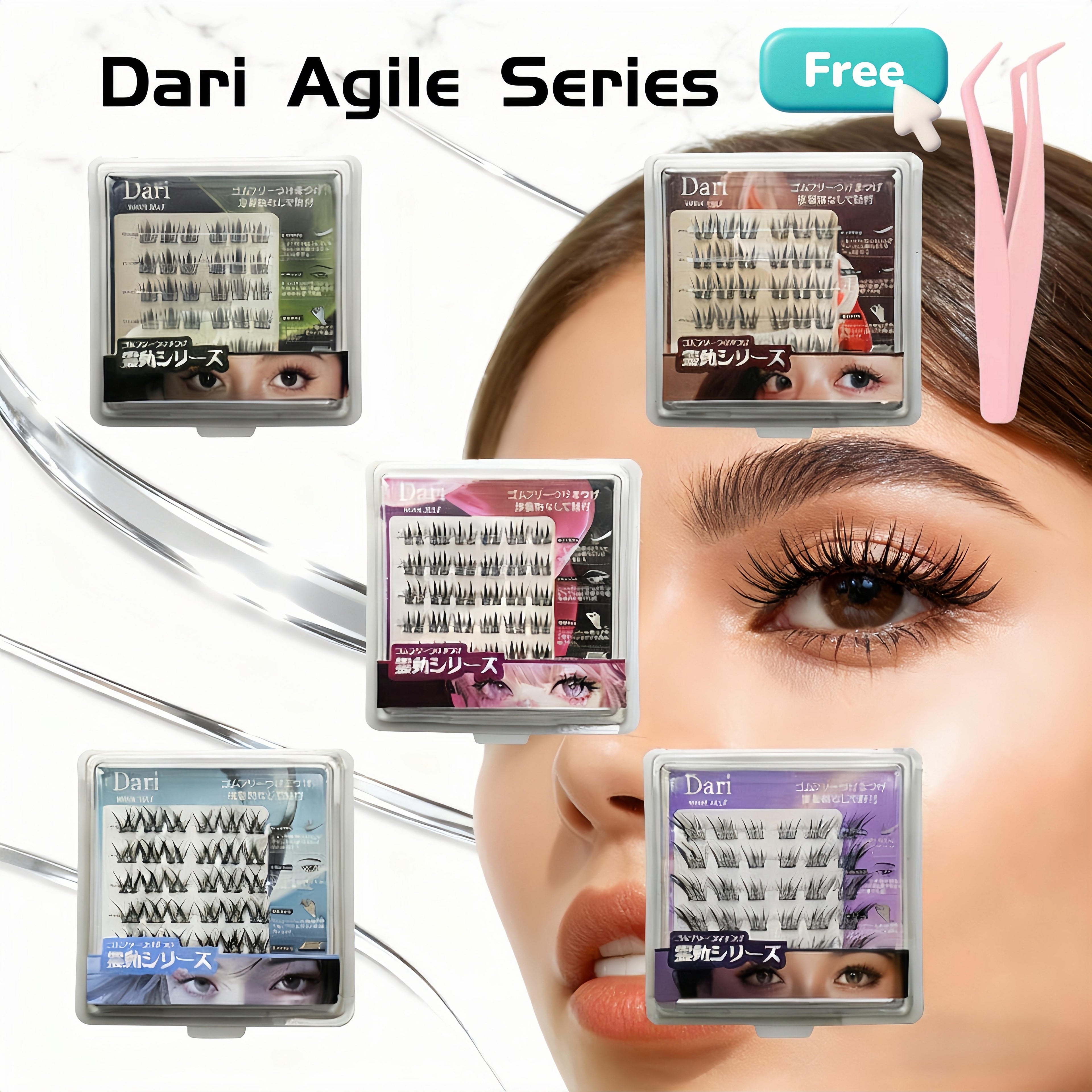 36 Cluster Dari Agile Series False Eyelashes Self-Adhesive New Upgraded Softer Lashes Glue-Free 10-12mm
