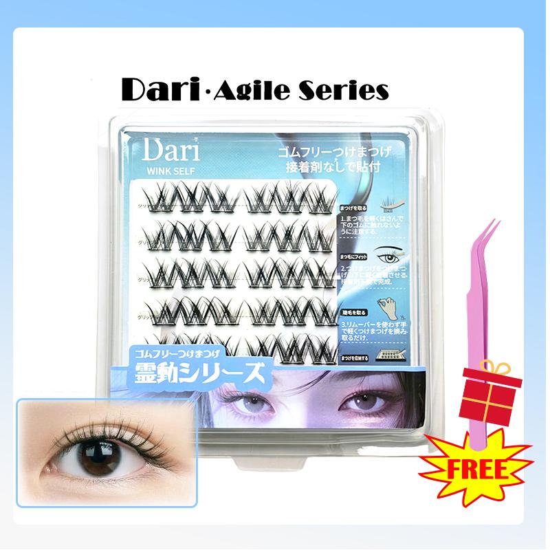 36 Cluster Dari Agile Series False Eyelashes Self-Adhesive New Upgraded Softer Lashes Glue-Free 10-12mm