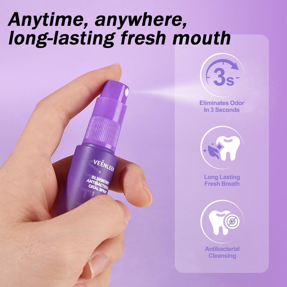 Buy 1 Take 1-Veenleen Blueberry Oral spray Mint Breath Refresher Eliminates Smoke