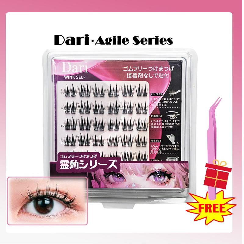 36 Cluster Dari Agile Series False Eyelashes Self-Adhesive New Upgraded Softer Lashes Glue-Free 10-12mm