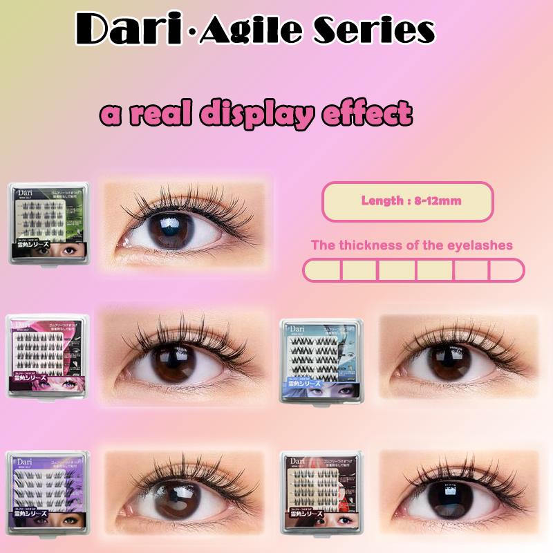 [Free Tweezer]36 Cluster Dari Agile Series False Eyelashes Self-Adhesive New Upgraded Softer Lashes Glue-Free 10-12mm
