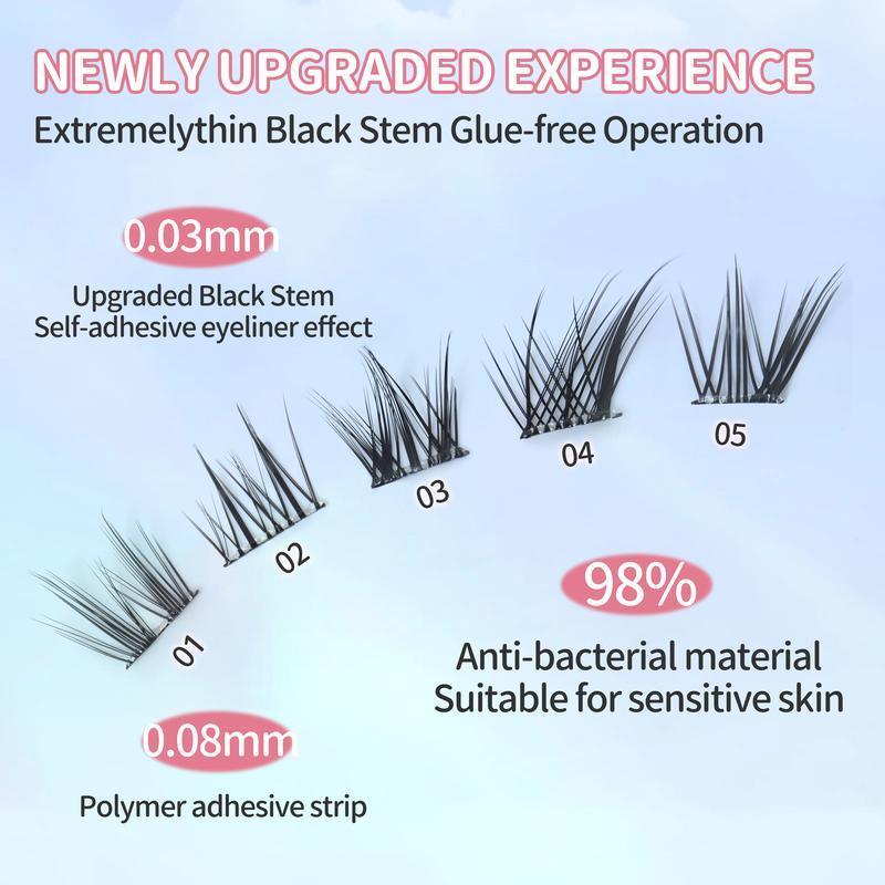 [Free Tweezer]36 Cluster Dari Agile Series False Eyelashes Self-Adhesive New Upgraded Softer Lashes Glue-Free 10-12mm